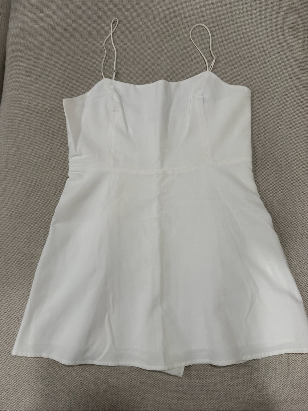 Zara White Spaghetti Strap Mini Dress